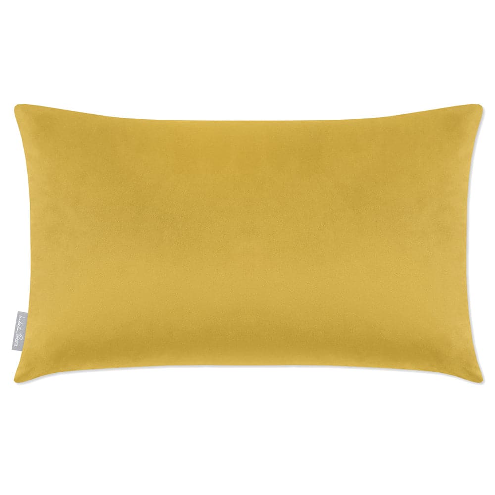 Luxury Eco-Friendly Velvet Rectangle Cushion - Signature Colours  IzabelaPeters Mustard Ochre 50 x 30 cm 