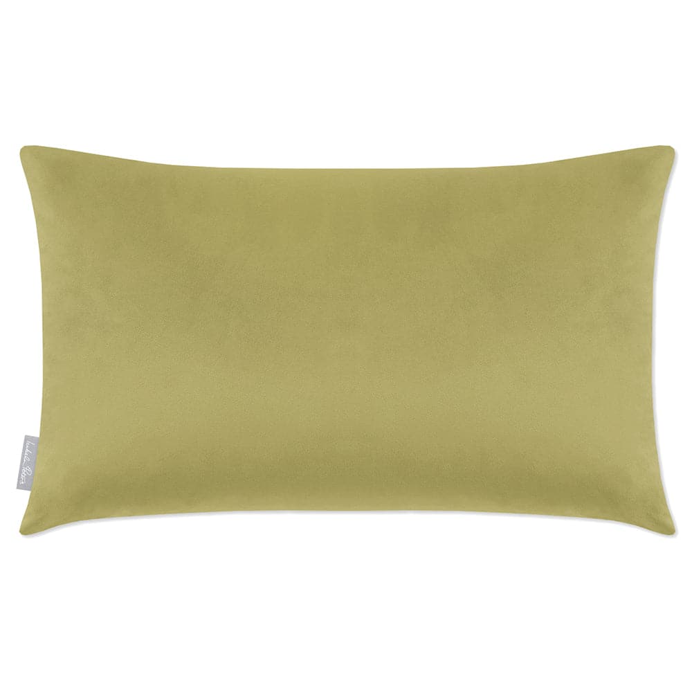 Luxury Eco-Friendly Velvet Rectangle Cushion - Signature Colours  IzabelaPeters Golden Lime 50 x 30 cm 