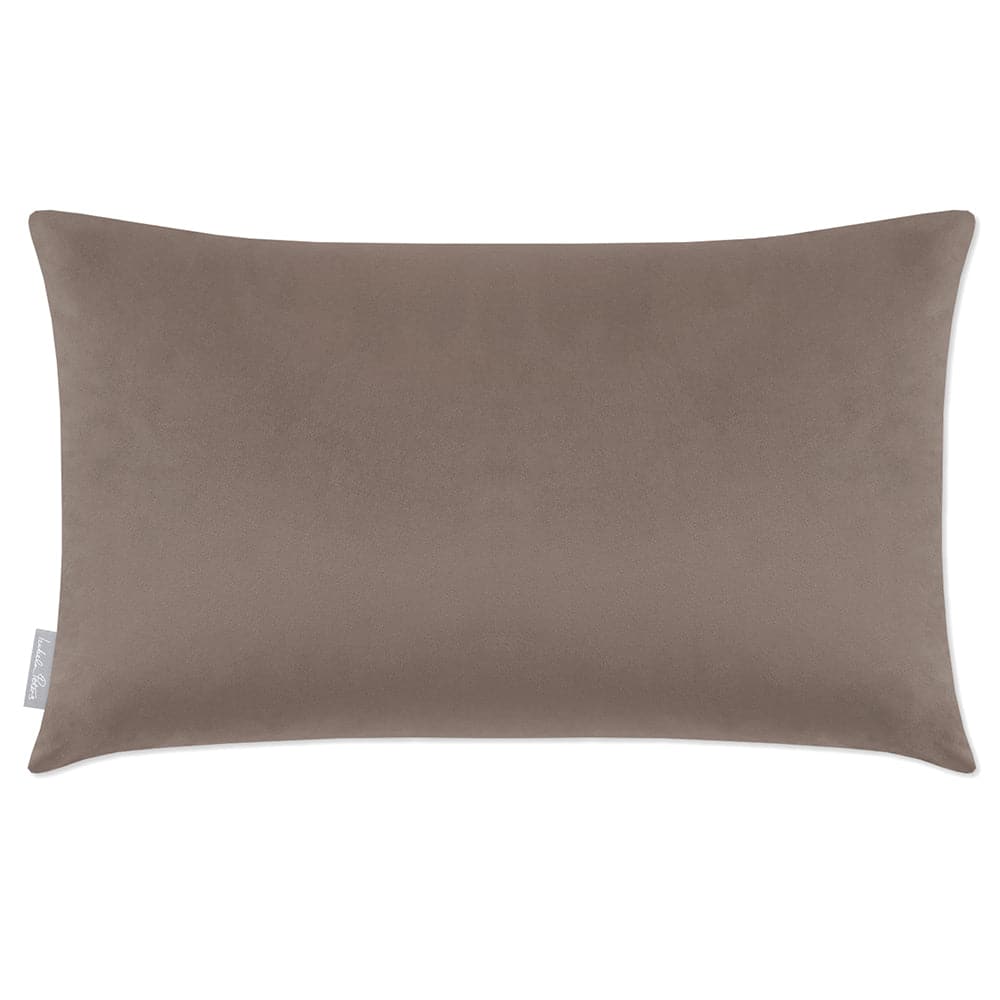 Luxury Eco-Friendly Velvet Rectangle Cushion - Signature Colours  IzabelaPeters Dovedale Stone 50 x 30 cm 