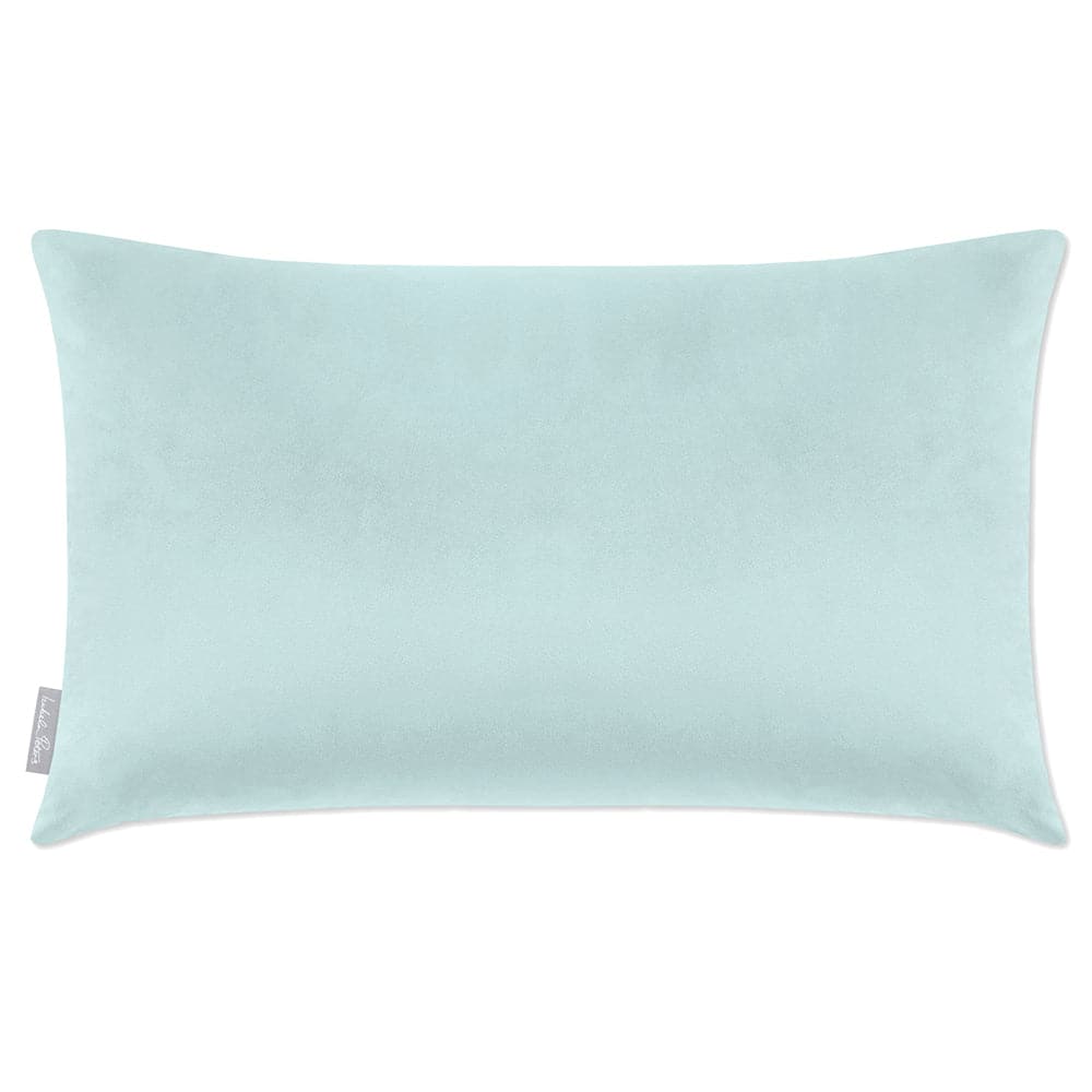 Luxury Eco-Friendly Velvet Rectangle Cushion - Signature Colours  IzabelaPeters Duck Egg Blue 50 x 30 cm 