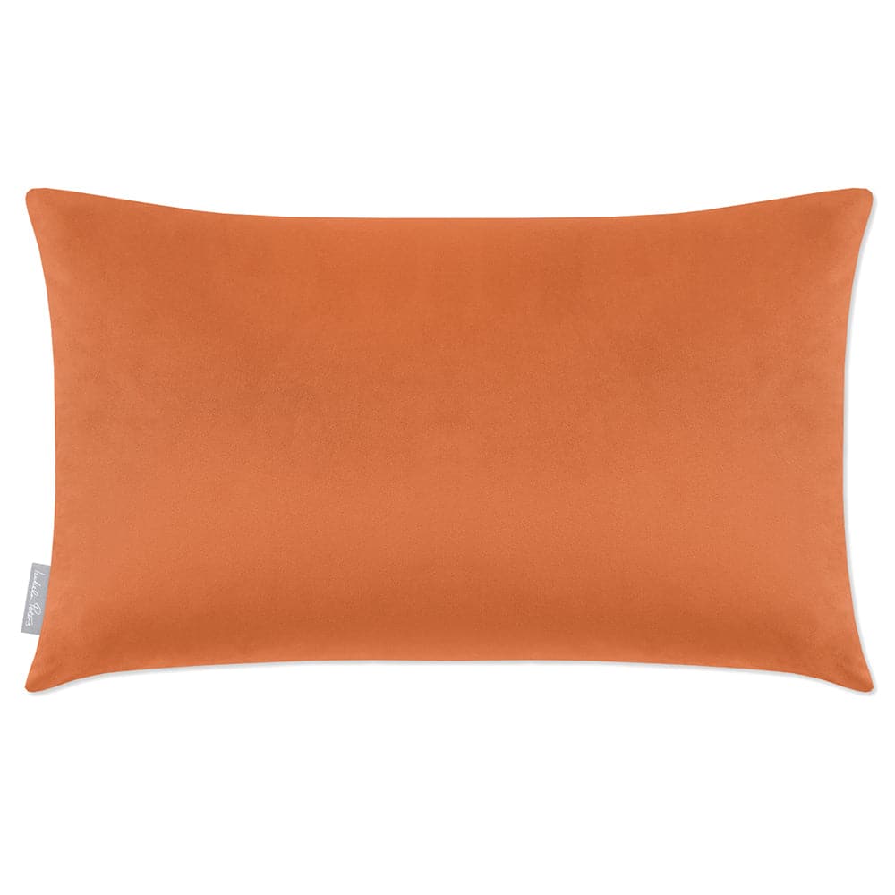 Luxury Eco-Friendly Velvet Rectangle Cushion - Signature Colours  IzabelaPeters Burnt Orange 50 x 30 cm 
