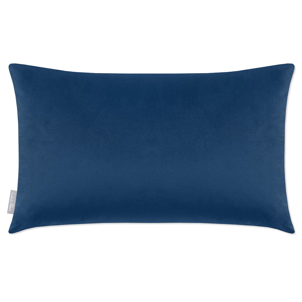 Luxury Eco-Friendly Velvet Rectangle Cushion - Signature Colours  IzabelaPeters Estate Blue 50 x 30 cm 