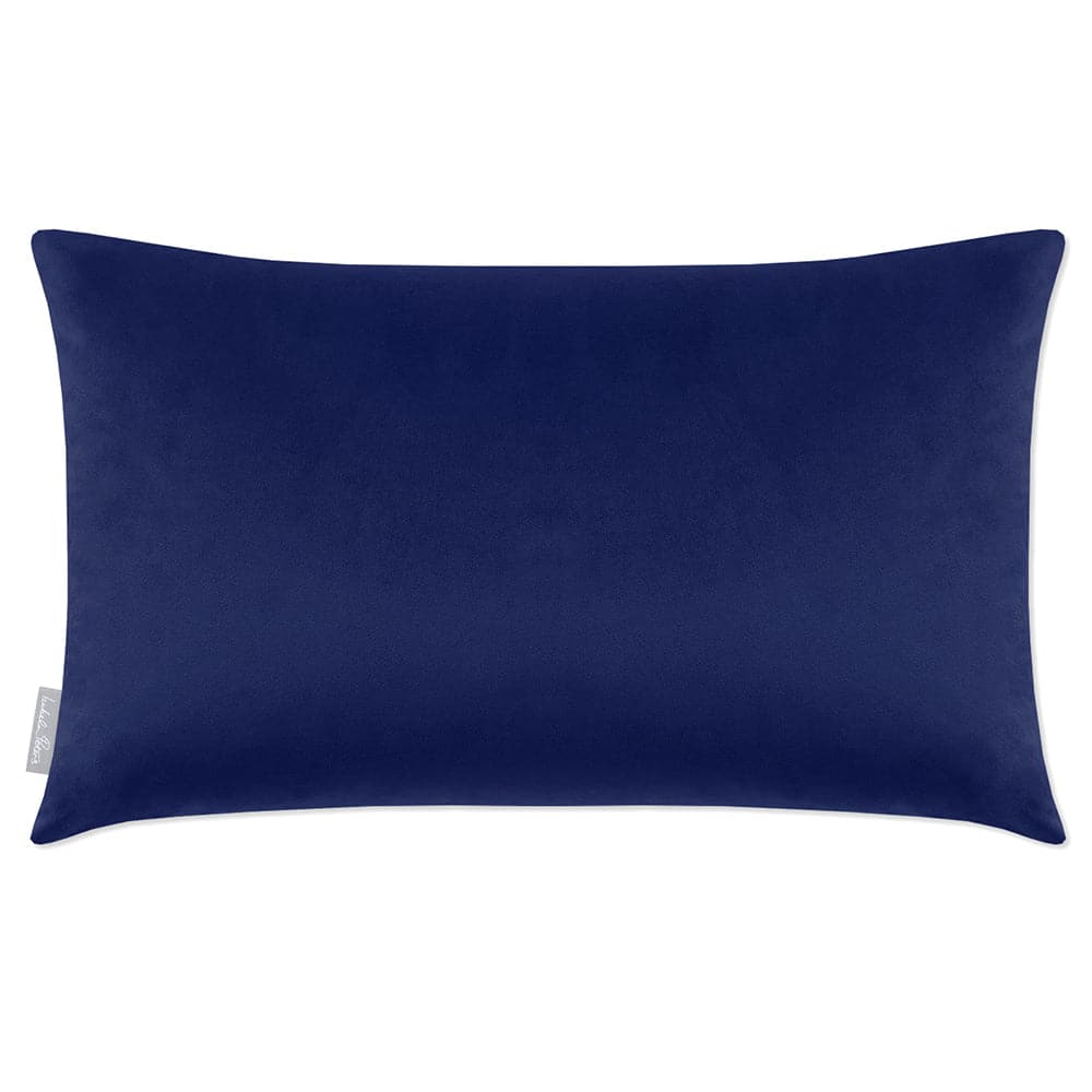 Luxury Eco-Friendly Velvet Rectangle Cushion - Signature Colours  IzabelaPeters Midnight 50 x 30 cm 