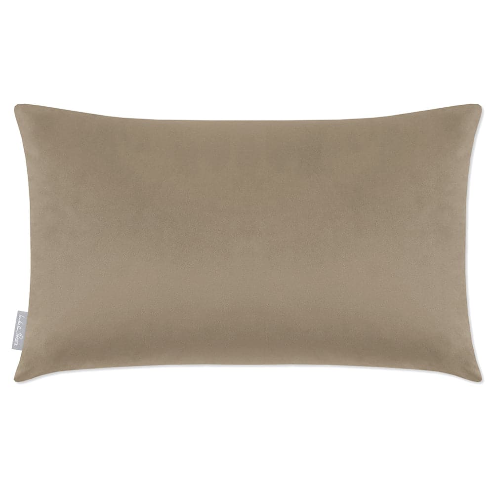 Luxury Eco-Friendly Velvet Rectangle Cushion - Signature Colours  IzabelaPeters Taupe 50 x 30 cm 
