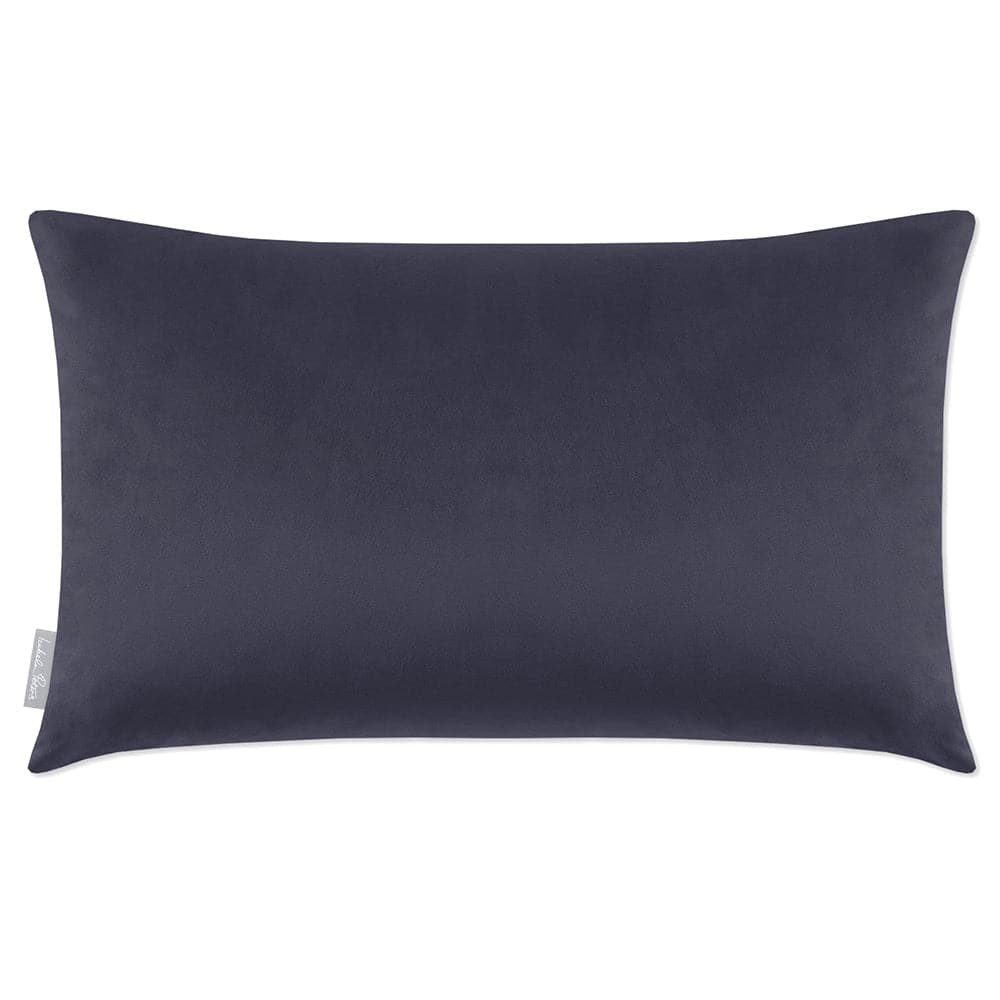 Luxury Eco-Friendly Velvet Rectangle Cushion - Signature Colours  IzabelaPeters Graphite 50 x 30 cm 