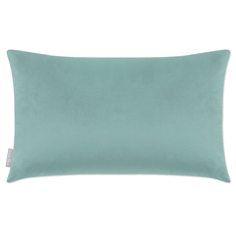 Luxury Eco-Friendly Velvet Rectangle Cushion - Signature Colours  IzabelaPeters Blue Surf 50 x 30 cm 