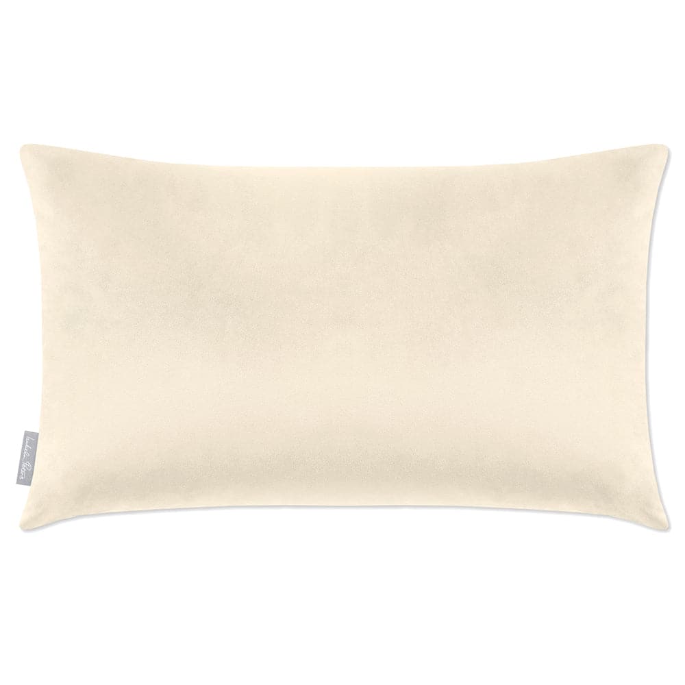 Luxury Eco-Friendly Velvet Rectangle Cushion - Signature Colours  IzabelaPeters Ivory Cream 50 x 30 cm 