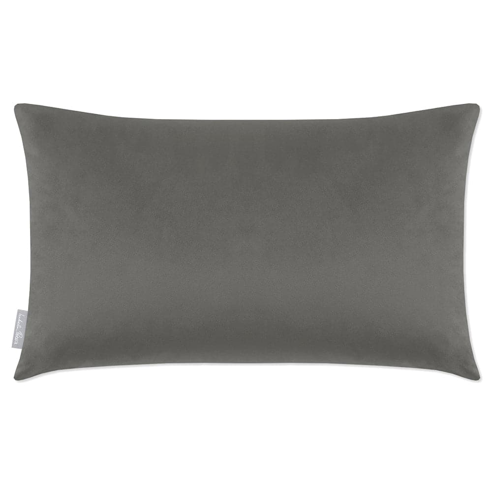 Luxury Eco-Friendly Velvet Rectangle Cushion - Signature Colours  IzabelaPeters Beluga 50 x 30 cm 