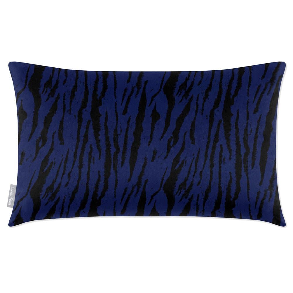 Luxury Eco-Friendly Velvet Rectangle Cushion - Tiger Print  IzabelaPeters Midnight 50 x 30 cm 