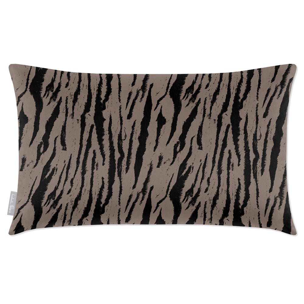 Luxury Eco-Friendly Velvet Rectangle Cushion - Tiger Print  IzabelaPeters Dovedale Stone 50 x 30 cm 