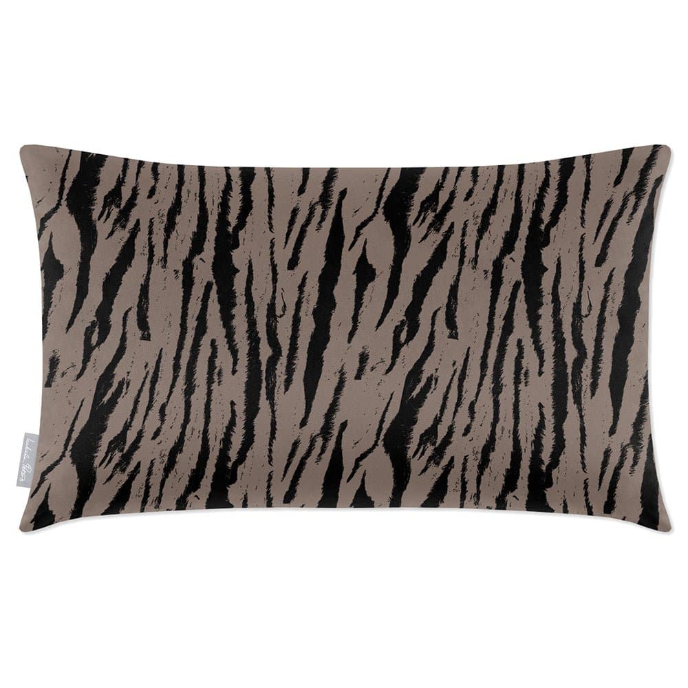 Luxury Eco-Friendly Velvet Rectangle Cushion - Tiger Print  IzabelaPeters Dovedale Stone 50 x 30 cm 