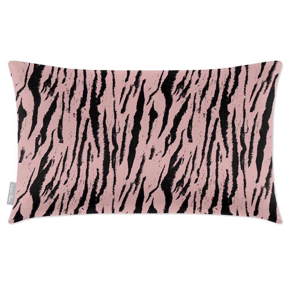 Luxury Eco-Friendly Velvet Rectangle Cushion - Tiger Print  IzabelaPeters Rosewater 50 x 30 cm 