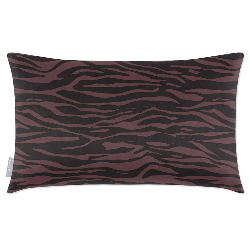 Luxury Eco-Friendly Velvet Rectangle Cushion - Zebra Print  IzabelaPeters Italian Grape 50 x 30 cm 