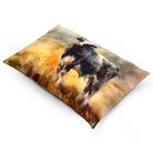Belted Galloway Cow | Sustainable Velvet Rectangle Cushion - 50 x 30 cm Cover Only Multicoloured by Izabela Peters