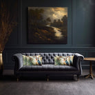Grey Spotted Woodpecker | Sustainable Velvet Rectangle Cushion - 50 x 30 cm Cover Only Multicoloured by Izabela Peters