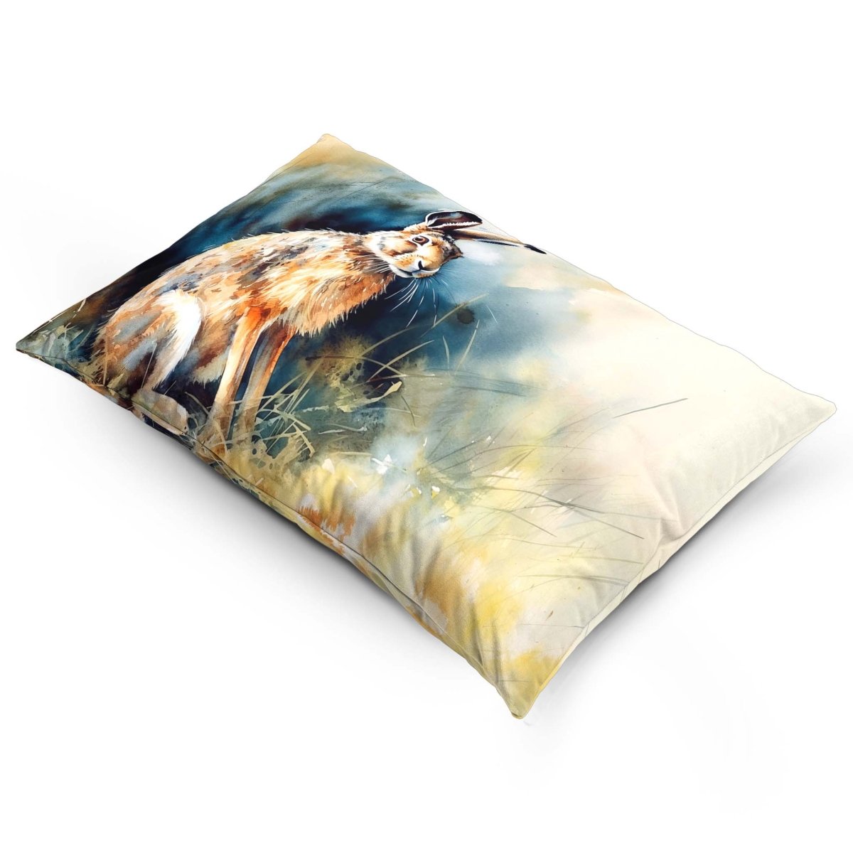 Hare | Sustainable Velvet Rectangle Cushion - 50 x 30 cm Cover Only Multicoloured by Izabela Peters