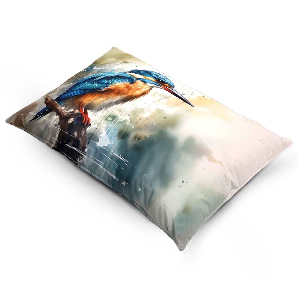 Kingfisher | Sustainable Velvet Rectangle Cushion - 50 x 30 cm Cover Only Multicoloured by Izabela Peters