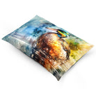 Mallard on Wilfin Beck | Sustainable Velvet Rectangle Cushion - 50 x 30 cm Cover Only Multicoloured by Izabela Peters