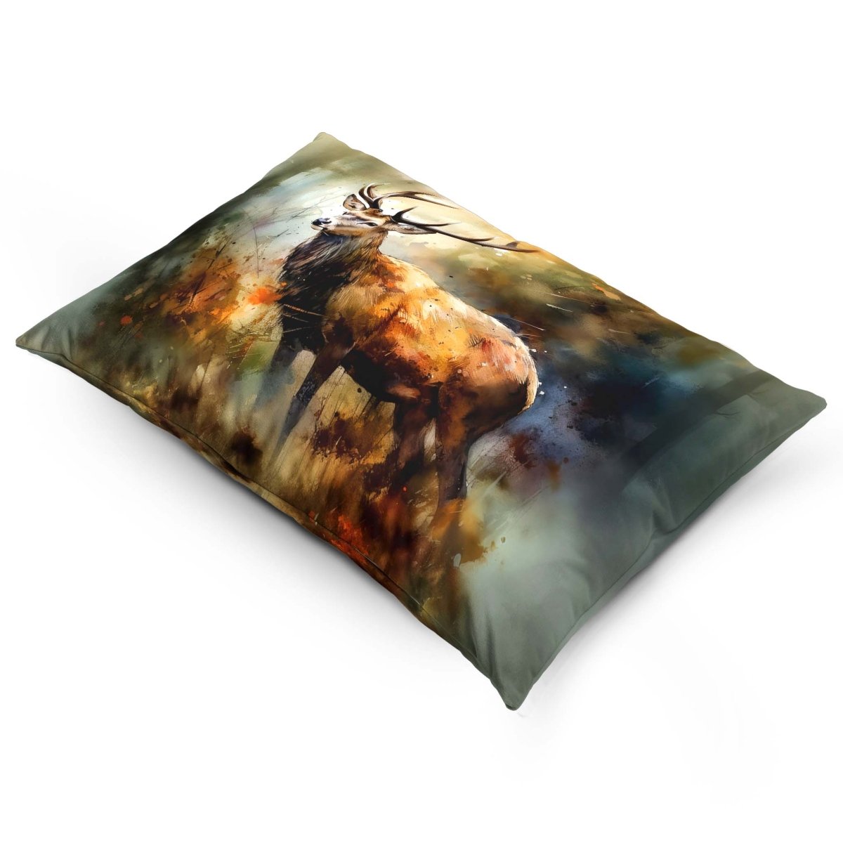 Stag | Sustainable Velvet Rectangle Cushion - 50 x 30 cm Cover Only Multicoloured by Izabela Peters