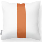 Outdoor Garden Waterproof Cushion - 1 Stripe in Burnt Orange 50 x 50 cm | Izabela Peters