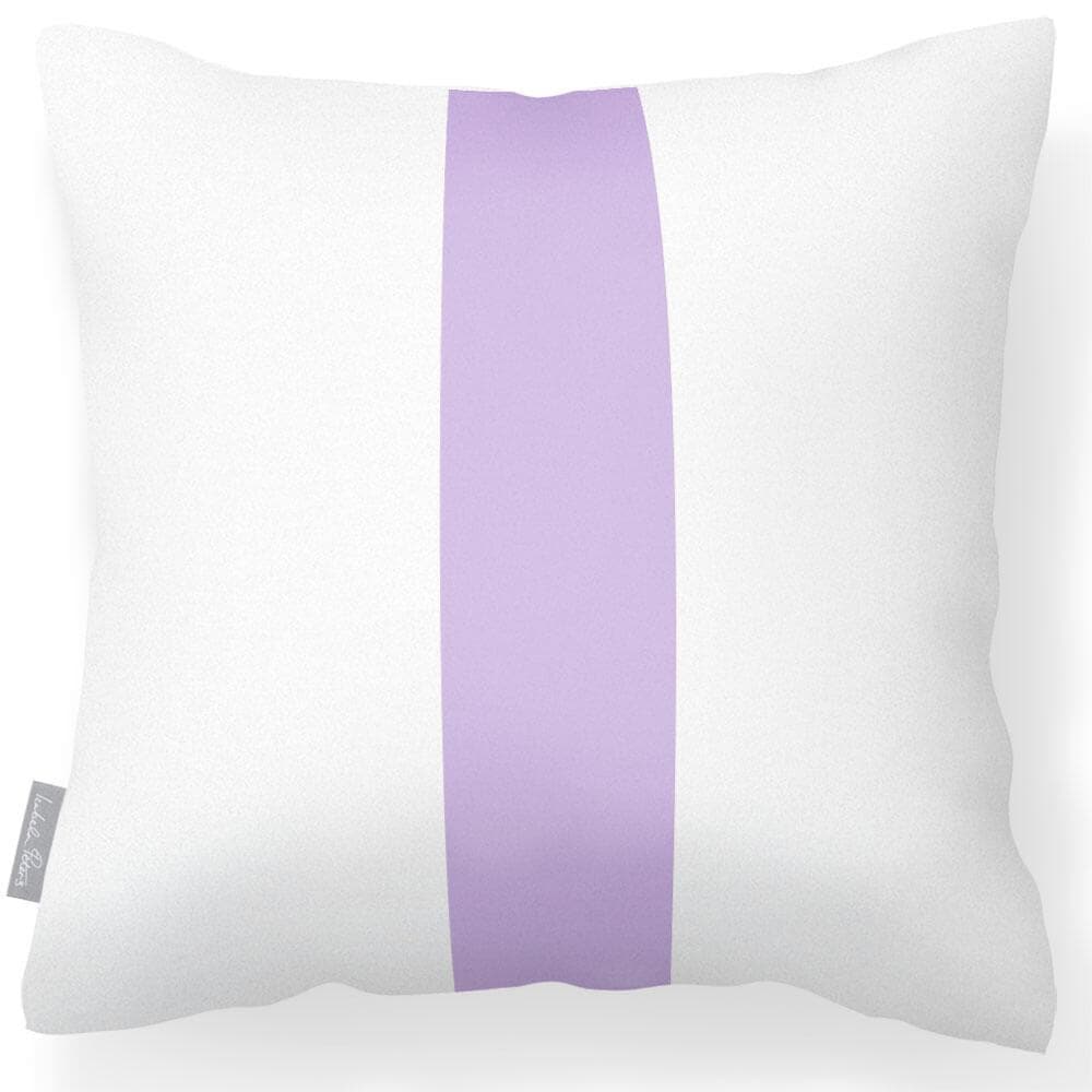 Outdoor Garden Waterproof Cushion - 1 Stripe - Violet 50 x 50 cm by Izabela Peters