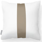 Outdoor Garden Waterproof Cushion - 1 Stripe - Taupe 50 x 50 cm by Izabela Peters