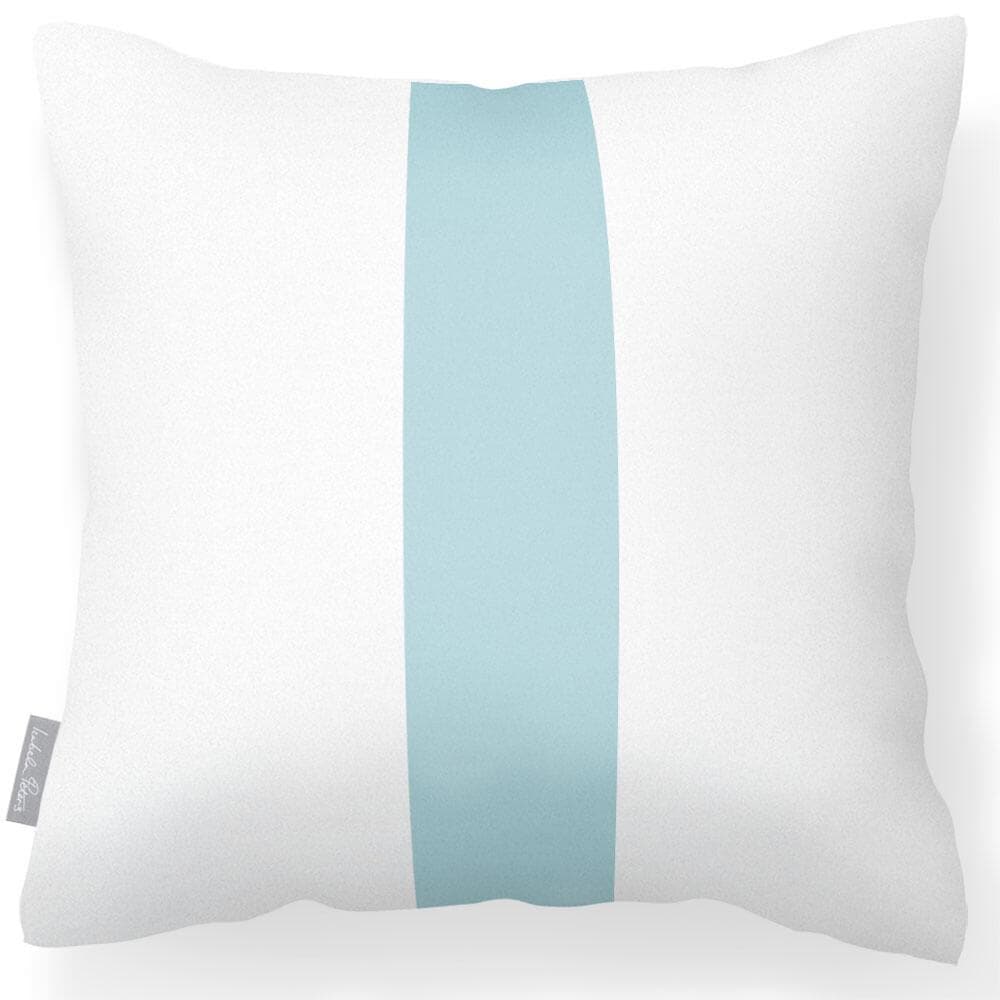 Outdoor Garden Waterproof Cushion - 1 Stripe - Celeste Blue 50 x 50 cm by Izabela Peters