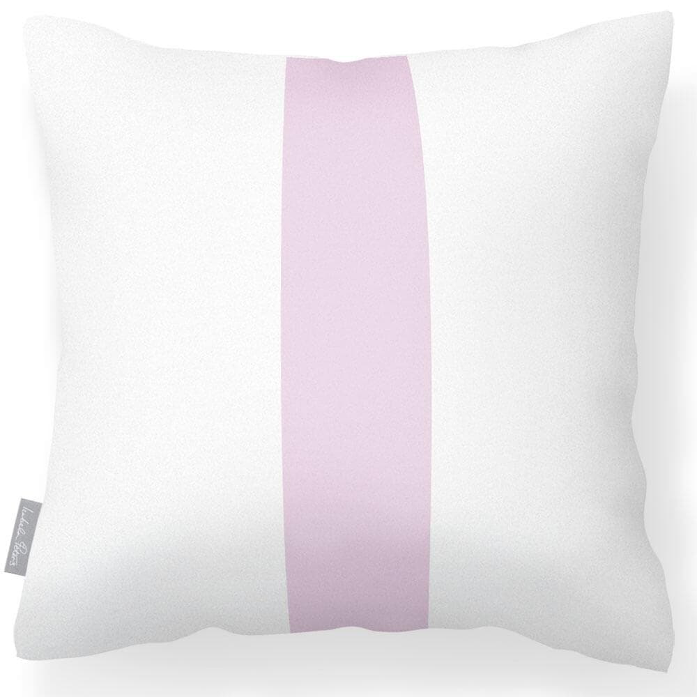 Outdoor Garden Waterproof Cushion - 1 Stripe - Blush Pink 50 x 50 cm by Izabela Peters