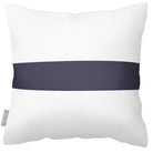 Outdoor Garden Waterproof Cushion - 1 Stripe Horizontal - Graphite 50 x 50 cm by Izabela Peters