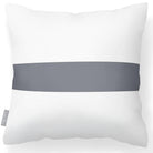 Outdoor Garden Waterproof Cushion - 1 Stripe Horizontal - Grey 50 x 50 cm by Izabela Peters