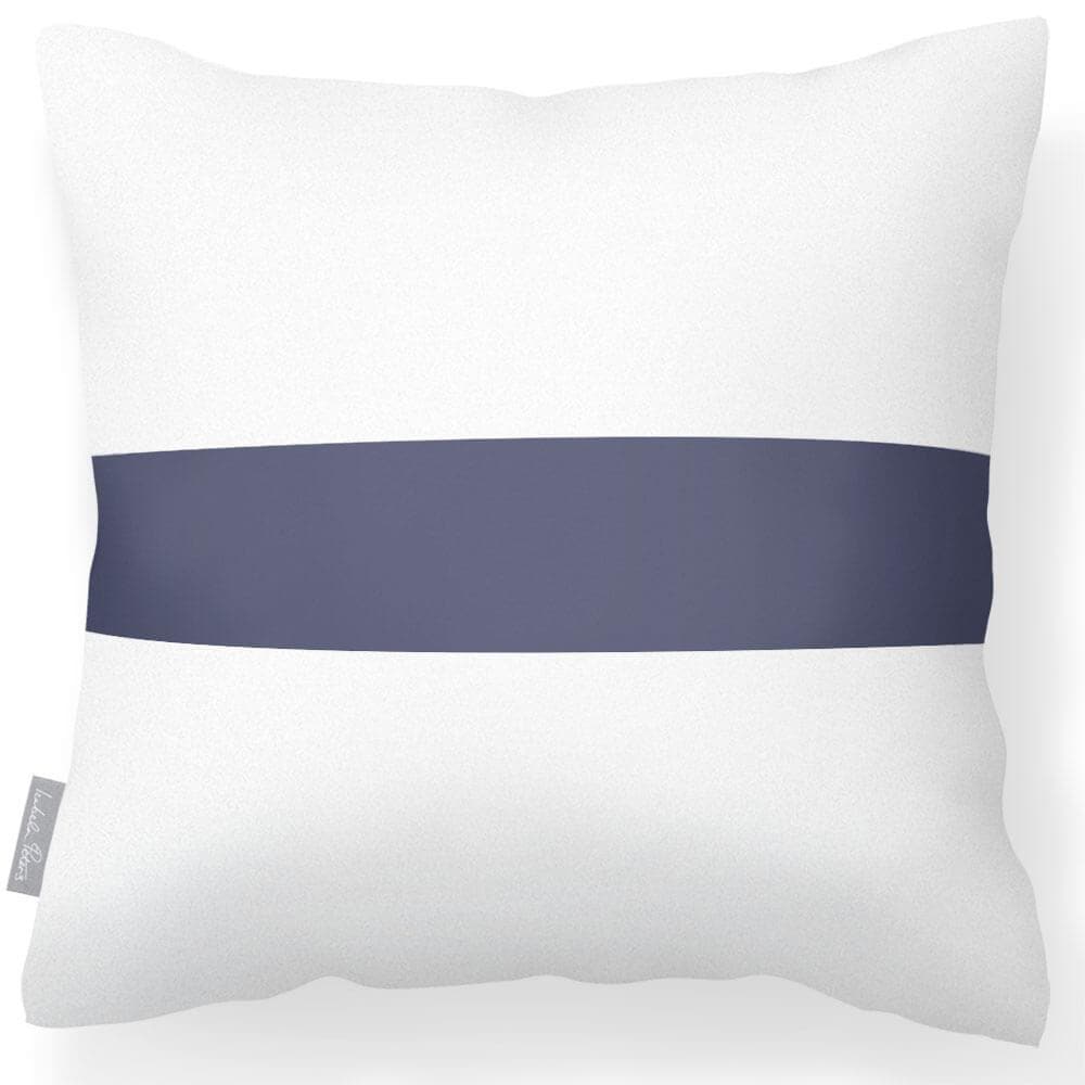 Outdoor Garden Waterproof Cushion - 1 Stripe Horizontal - Duck Egg 50 x 50 cm by Izabela Peters