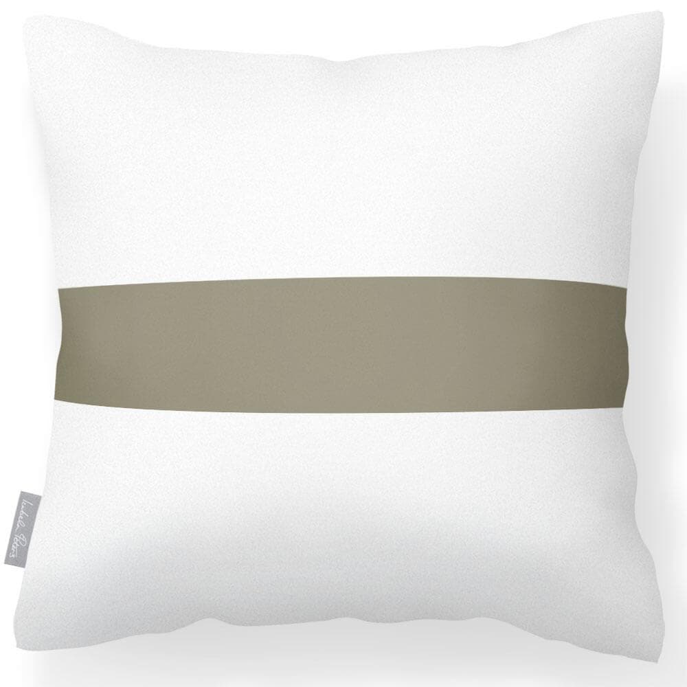 Outdoor Garden Waterproof Cushion - 1 Stripe Horizontal  Izabela Peters Martini Olive 40 x 40 cm 