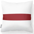 Outdoor Garden Waterproof Cushion - 1 Stripe Horizontal - Raspberry Red 50 x 50 cm by Izabela Peters