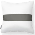 Outdoor Garden Waterproof Cushion - 1 Stripe Horizontal - Beluga 50 x 50 cm by Izabela Peters