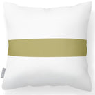 Outdoor Garden Waterproof Cushion - 1 Stripe Horizontal in Golden Lime 50 x 50 cm | Izabela Peters