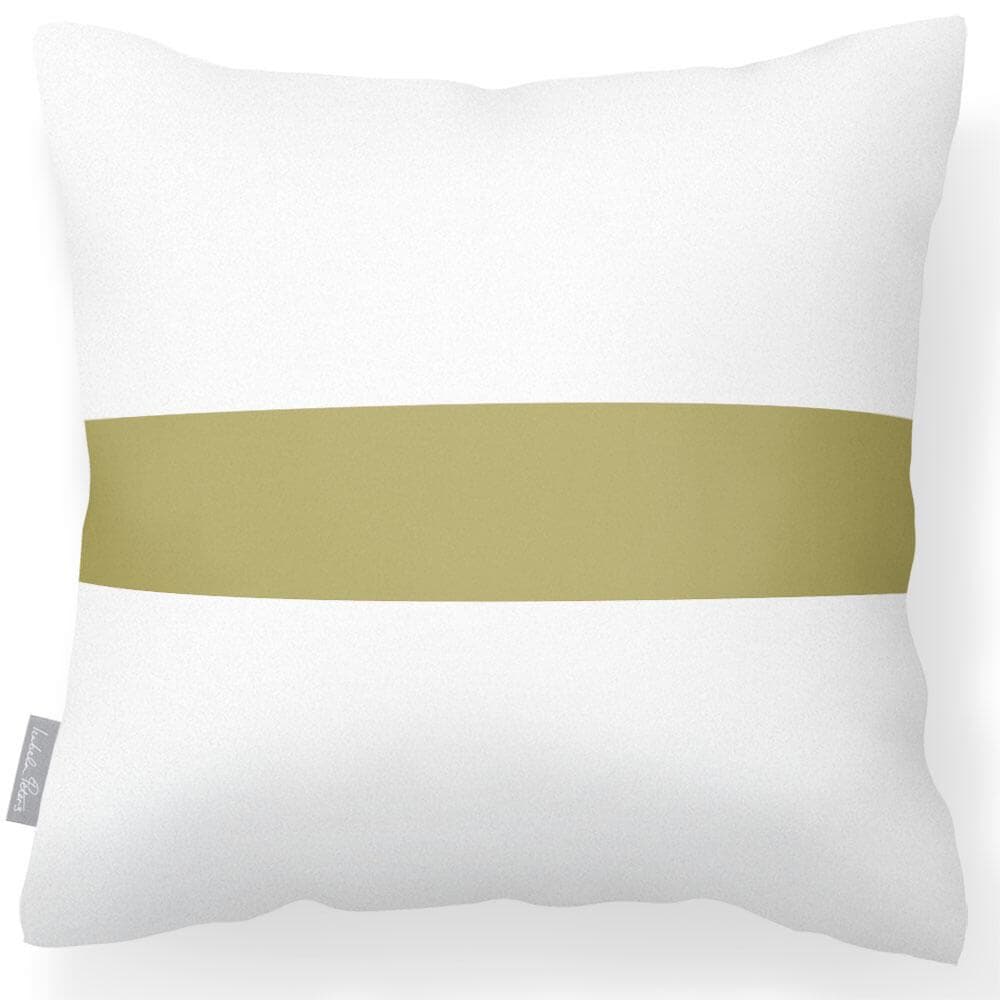 Outdoor Garden Waterproof Cushion - 1 Stripe Horizontal  Izabela Peters Golden Lime 40 x 40 cm 