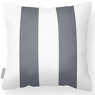 Outdoor Garden Waterproof Cushion - 2 Stripes - Grey 50 x 50 cm by Izabela Peters