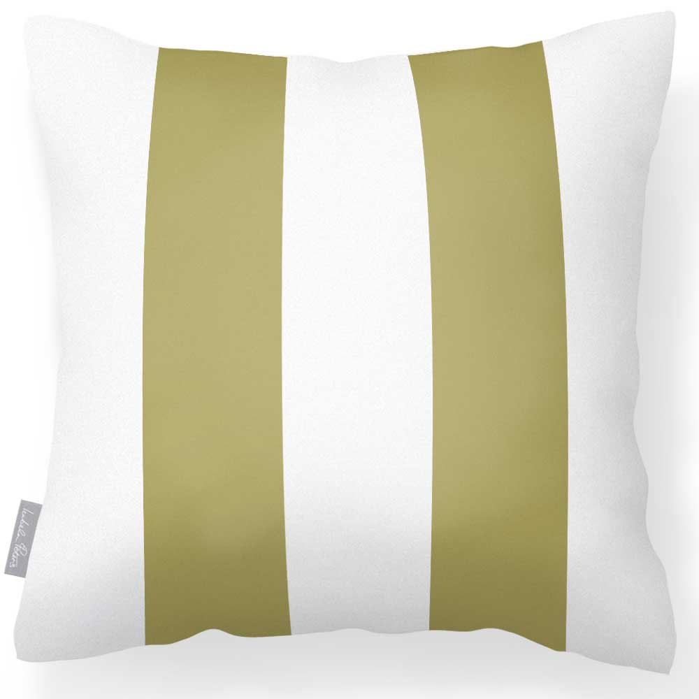 Outdoor Garden Waterproof Cushion - 2 Stripes  Izabela Peters Golden Lime 40 x 40 cm 