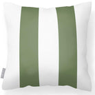 Outdoor Garden Waterproof Cushion - 2 Stripes - Sage 50 x 50 cm by Izabela Peters