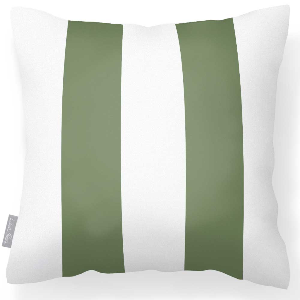 Outdoor Garden Waterproof Cushion - 2 Stripes  Izabela Peters Sage 40 x 40 cm 