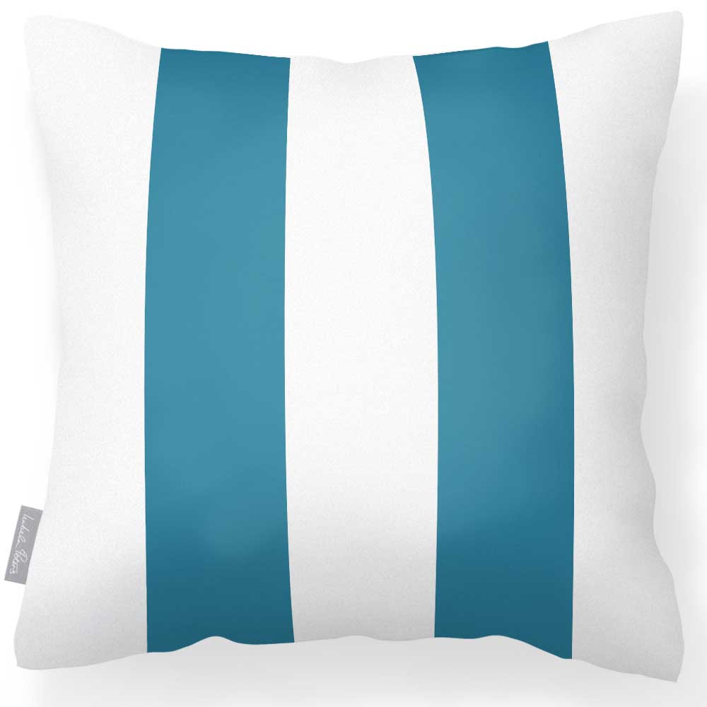 Outdoor Garden Waterproof Cushion - 2 Stripes  Izabela Peters Prussian Blue 40 x 40 cm 