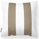 Outdoor Garden Waterproof Cushion - 2 Stripes - Taupe 50 x 50 cm by Izabela Peters