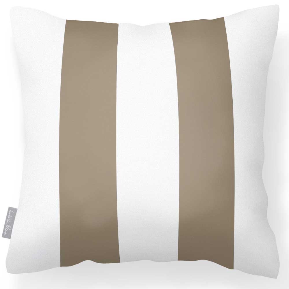 Outdoor Garden Waterproof Cushion - 2 Stripes  Izabela Peters Taupe 40 x 40 cm 