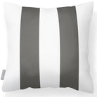 Outdoor Garden Waterproof Cushion - 2 Stripes - Beluga 50 x 50 cm by Izabela Peters