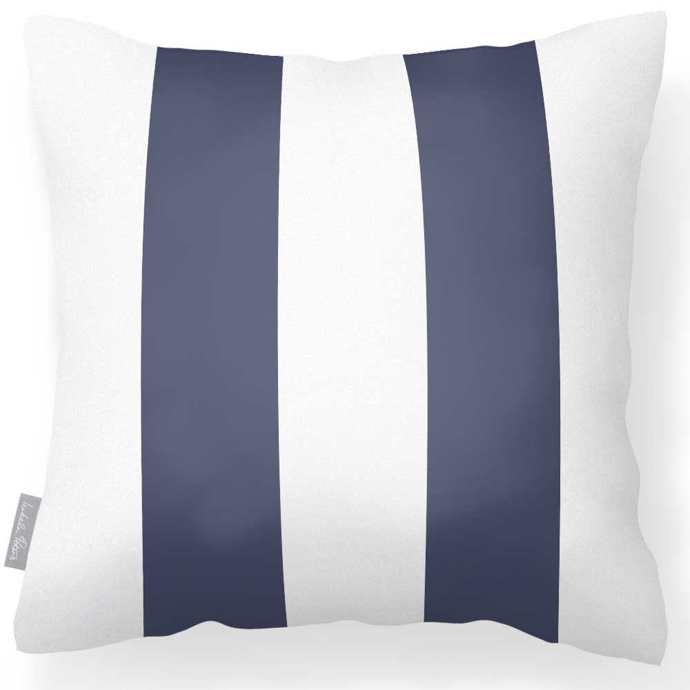 Outdoor Garden Waterproof Cushion - 2 Stripes - Burnt Orange 50 x 50 cm by Izabela Peters