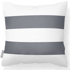 Outdoor Garden Waterproof Cushion - 2 Stripes Horizontal - Grey 50 x 50 cm by Izabela Peters