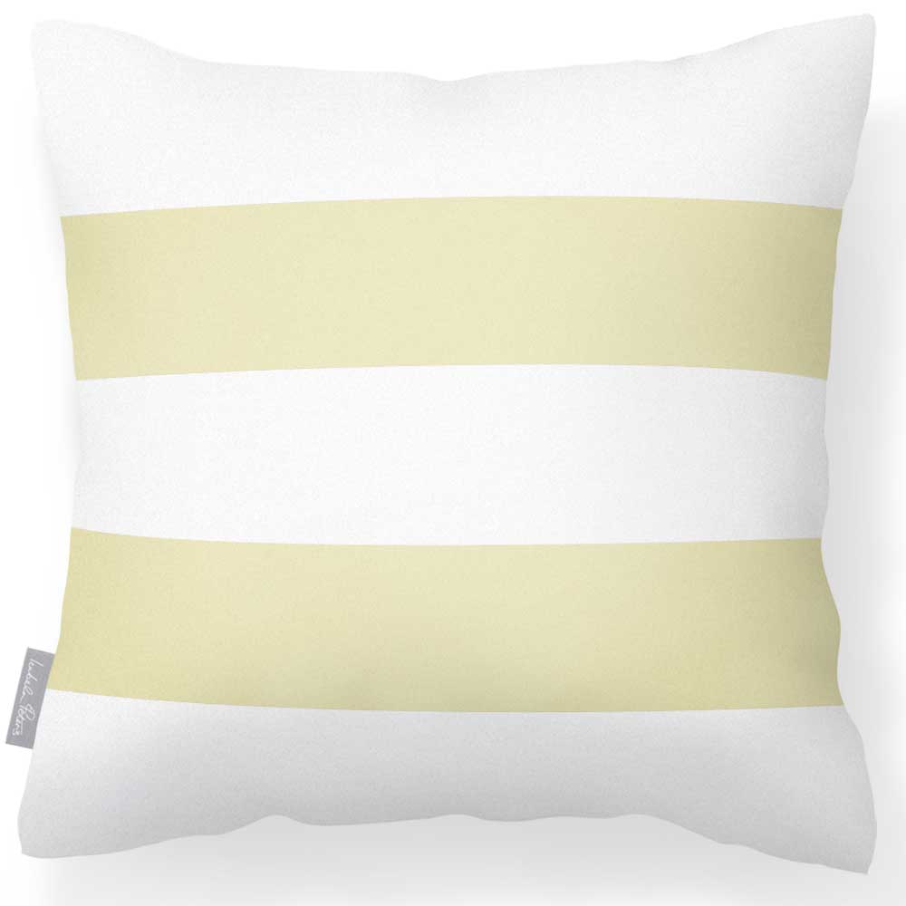 Outdoor Garden Waterproof Cushion - 2 Stripes Horizontal  Izabela Peters Cream 40 x 40 cm 