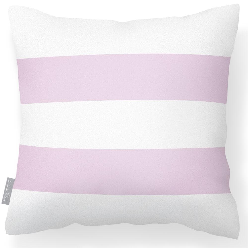 Outdoor Garden Waterproof Cushion - 2 Stripes Horizontal  Izabela Peters Blush Pink 40 x 40 cm 