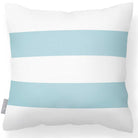 Outdoor Garden Waterproof Cushion - 2 Stripes Horizontal - Celeste Blue 50 x 50 cm by Izabela Peters