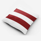 Outdoor Garden Waterproof Cushion - 2 Stripes Horizontal - Raspberry Red 50 x 50 cm by Izabela Peters